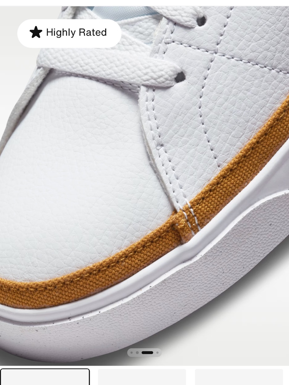 Nike Court White Low-Top Sneakers - Picture 3 of 11